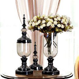 European style glass vase ornaments