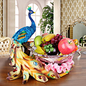 Peacock fruit plate
