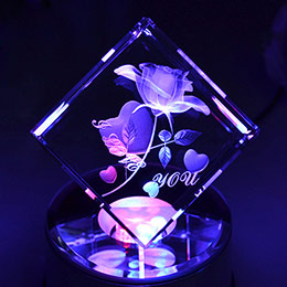 Inner carved crystal rose ornaments