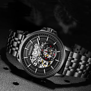 Renault Men's Skeleton Mechanical Watch