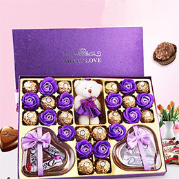 Dove Chocolate Soap Flower Gift Box