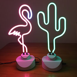 Flamingo rainbow neon