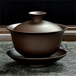 Yixing handmade purple clay tea bowl