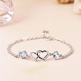 Heart to Heart Topaz Bracelet