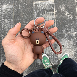 Brown Bear Cartoon Keychain