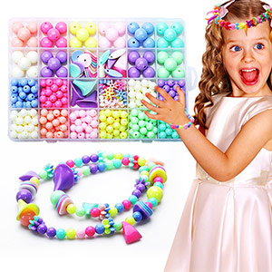 Children's creative beaded jewelry
