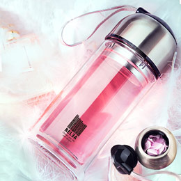 Portable double-layer filter glass