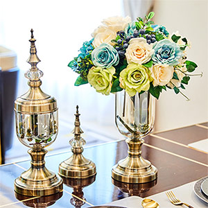 European style luxury gold-painted vase ornaments