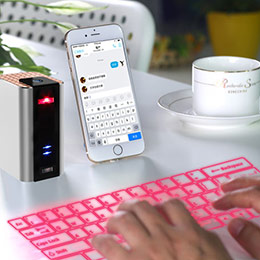 Laser projection virtual keyboard