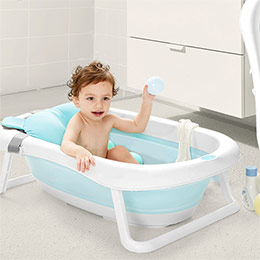 Foldable baby bath tub