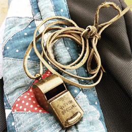 Vintage Brass Whistle Pendant