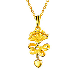 Luk Fook Carnation Gold Necklace