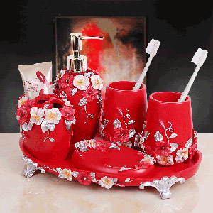 Wedding ceramic toiletries 5-piece set