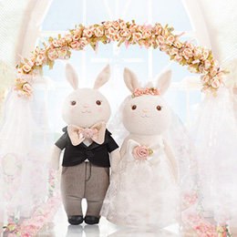 Tiramisu Rabbit Wedding Couple Doll