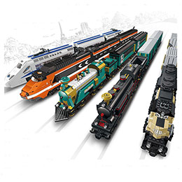 Children's building block train