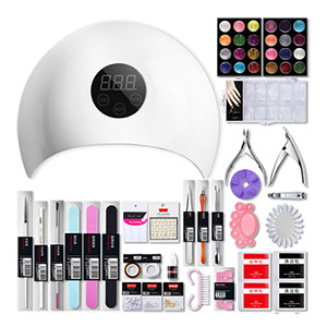 Light therapy manicure tool set