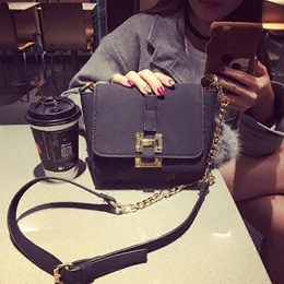 Women's chain rabbit fur ball handbag casual bag
