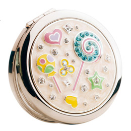 Pink Princess Diamond Makeup Mirror
