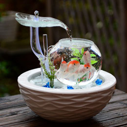 Lotus leaf fish tank water ornaments