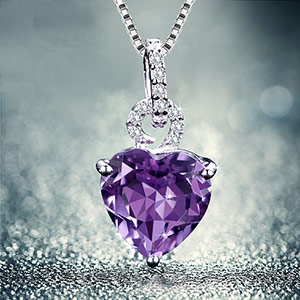 Natural Heart Topaz Necklace