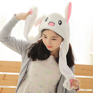 Moving bunny ear hat