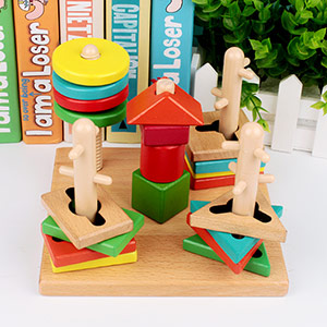 Baby geometric shape educational building blocks