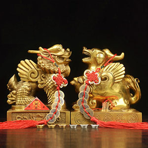 Pure copper Pixiu ornaments