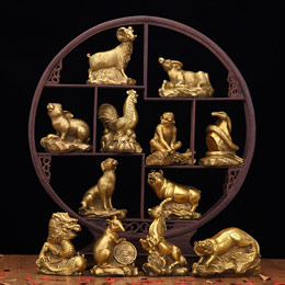 Pure copper zodiac ornaments