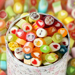 Handmade sliced fruit candy
