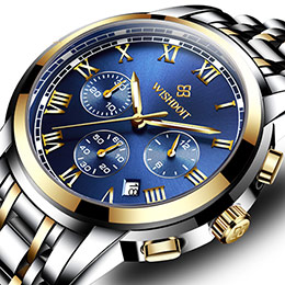 Wisdom Men's Stainless Steel Quartz Watch