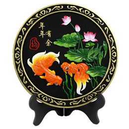 Home decoration with charcoal carvings