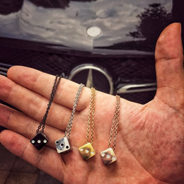 Lucky dice trendy necklace