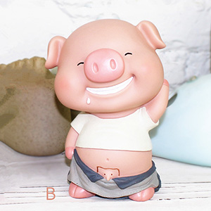Cute piggy coin storage box