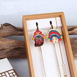 Peking Opera Mask Bookmark Gift Box