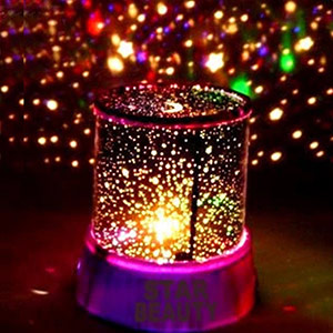 Romantic starry sky rotating projection lamp