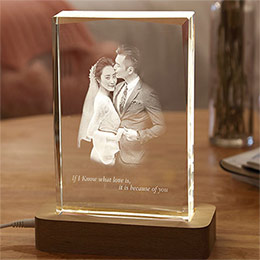 Wedding photo crystal chandelier