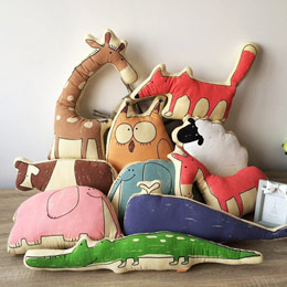 Cartoon doll quilt pillow