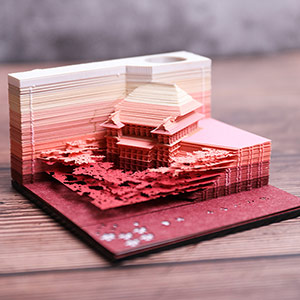 3D architectural model sticky notes