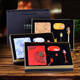 Chinese Style Brocade Stationery Gift Box