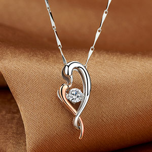 Swarovski Swan Platinum Necklace