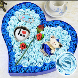 Romantic soap rose gift box