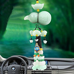 Crystal gourd car safety pendant