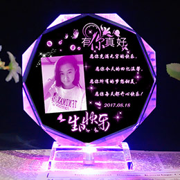 Happy Birthday Crystal Ornaments