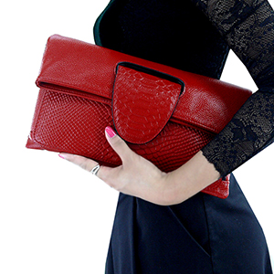 Crocodile pattern women's envelope bag