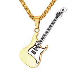 Titanium steel personalized guitar necklace