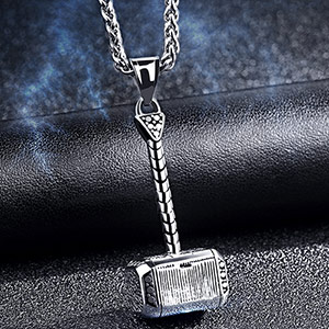 Thor's Hammer Men's Titanium Necklace