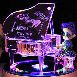 Crystal Piano Music Box Customization