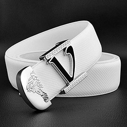 Korean style men's frame V buckle trendy belt
