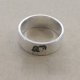 Photo Engraved Handmade Ring