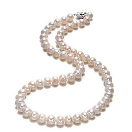 Freshwater White Pearl Pendant Necklace